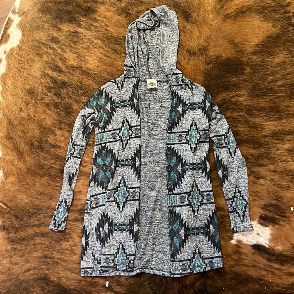 Rods Western Wear Cardigan Sweater w/ Hood